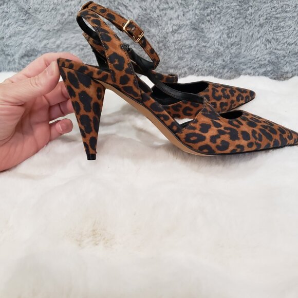 Jessica Simpson Maggie Animal Print Asymmetrical Strap Heel Women's Size 6.5 NEW - Picture 4 of 7